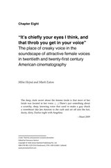 First page of the chapter on creaky voice in American cinema